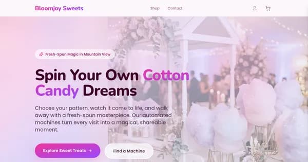 Bloomjoy Sweets — a store built with Rovela
