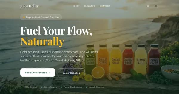 Juice Holler — a store built with Rovela