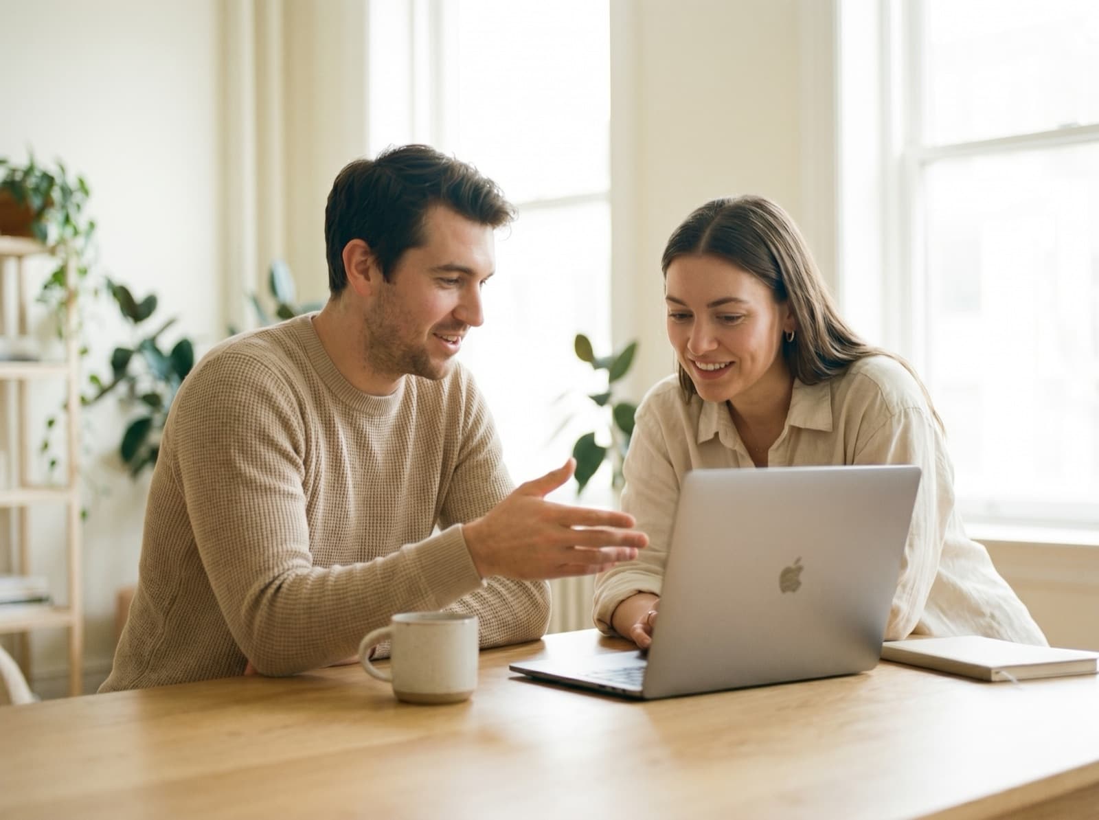 Two partners building an online store together