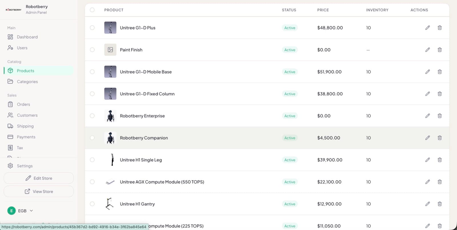 Catalog & inventory